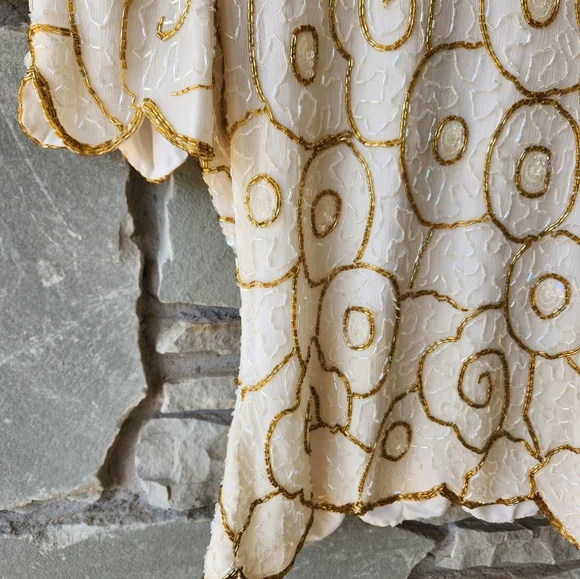 Vintage beaded 80s sequin top - Picture 3 of 7